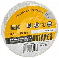 Изолента ПВХ 0.13х15мм (рул.20м) бел. IEK UIZ-13-10-K01 Изолента ПВХ 0.13х15мм (рул.20м) бел. IEK UIZ-13-10-K01