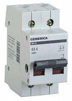 Выключатель нагрузки (мини-рубильник) 2п ВН-32 63А GENERICA IEK MNV15-2-063 Выключатель нагрузки (мини-рубильник) 2п ВН-32 63А GENERICA IEK MNV15-2-063