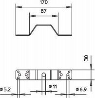 Соединитель-перемычка(опора) 288/DIN OBO 5320712 Соединитель-перемычка(опора) 288/DIN OBO 5320712