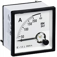 Амперметр Э47 72х72мм 200/5А кл. точн. 1.5 IEK IPA10-6-0200-E Амперметр Э47 72х72мм 200/5А кл. точн. 1.5 IEK IPA10-6-0200-E