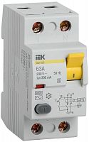 Выключатель дифференциального тока (УЗО) 2п 63А 300мА тип ACS ВД1-63S IEK MDV12-2-063-300 Выключатель дифференциального тока (УЗО) 2п 63А 300мА тип ACS ВД1-63S IEK MDV12-2-063-300