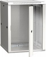 Шкаф 19 дюйм LINEA W 12U 600х600мм настен. стекл. дверь RAL7035 ITK LWR3-12U66-GF