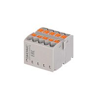 Блок распределительный зажим push-in 10 точек подключения 2.5кв.мм сер. DKC DTP1-010-04SPUG