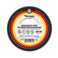 Изолента ПВХ профессиональная 0.18х19мм 20м сер. (уп.10шт) Kranz KR-09-2808 Изолента ПВХ профессиональная 0.18х19мм 20м сер. (уп.10шт) Kranz KR-09-2808
