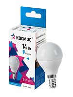 Лампа светодиодная 14Вт Шар 45 E14 4500К 174-265В КОСМОС LkecLED14wGL45E1445 Лампа светодиодная 14Вт Шар 45 E14 4500К 174-265В КОСМОС LkecLED14wGL45E1445