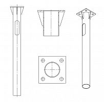 Деталь фундамента закладная ЗДФ-0.108-1.5(К200-150-4х20)-02 (для ОГК/ОКК-6) Пересвет В00000639 Деталь фундамента закладная ЗДФ-0.108-1.5(К200-150-4х20)-02 (для ОГК/ОКК-6) Пересвет В00000639