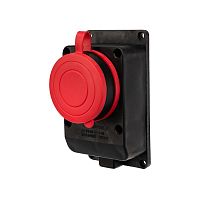 Розетка влагозащ. настенная с крышкой 3P+PE 32А IP44 черн. каучук Rexant 111-007 Розетка влагозащ. настенная с крышкой 3P+PE 32А IP44 черн. каучук Rexant 111-007