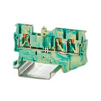 Клемма заземления зажим push-in 3 точки подключ. 4кв.мм DKC VPR-4-TWIN-PE-YG Клемма заземления зажим push-in 3 точки подключ. 4кв.мм DKC VPR-4-TWIN-PE-YG