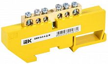 Шина PE "земля" на DIN-изоляторе ШНИ-6х9-6-Д-Ж IEK YNN10-69-6D-K05 Шина PE "земля" на DIN-изоляторе ШНИ-6х9-6-Д-Ж IEK YNN10-69-6D-K05