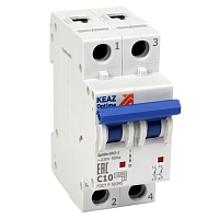 Выключатель автоматический модульный 2п C 4А 10кА OptiDin BM63-2C4-10-УХЛ3 КЭАЗ 262587 Выключатель автоматический модульный 2п C 4А 10кА OptiDin BM63-2C4-10-УХЛ3 КЭАЗ 262587