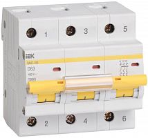 Выключатель автоматический модульный 3п D 40А 10кА ВА47-100 IEK MVA40-3-040-D Выключатель автоматический модульный 3п D 40А 10кА ВА47-100 IEK MVA40-3-040-D