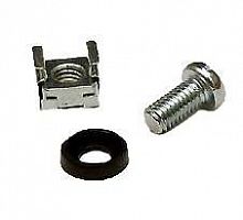 Комплект CNS-M6-16 16мм винт M6; квадратная гайка; шайба Hyperline 48342 Комплект CNS-M6-16 16мм винт M6; квадратная гайка; шайба Hyperline 48342