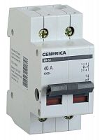 Выключатель нагрузки (мини-рубильник) 2п ВН-32 40А GENERICA IEK MNV15-2-040 Выключатель нагрузки (мини-рубильник) 2п ВН-32 40А GENERICA IEK MNV15-2-040