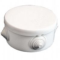 Коробка распределительная ОП d90х45мм У140 IP54 4 выхода 4 гермоввода крышка защелкивающаяся бел. Epplast 140141 Коробка распределительная ОП d90х45мм У140 IP54 4 выхода 4 гермоввода крышка защелкивающаяся бел. Epplast 140141