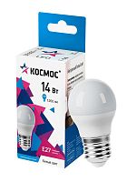 Лампа светодиодная 14Вт Шар 45 E27 4500К 174-265В КОСМОС LkecLED14wGL45E2745 Лампа светодиодная 14Вт Шар 45 E27 4500К 174-265В КОСМОС LkecLED14wGL45E2745