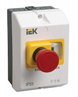 Оболочка защитная с кноп. "СТОП" IP54 IEK DMS11D-PC55 Оболочка защитная с кноп. "СТОП" IP54 IEK DMS11D-PC55