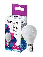 Лампа светодиодная 14Вт Шар 45 E14 6500К 174-265В КОСМОС LkecLED14wGL45E1465 Лампа светодиодная 14Вт Шар 45 E14 6500К 174-265В КОСМОС LkecLED14wGL45E1465