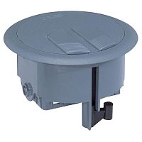 Коробка напольная 3мод. для фальш и бетон. полов сер. Leg 089644 Коробка напольная 3мод. для фальш и бетон. полов сер. Leg 089644